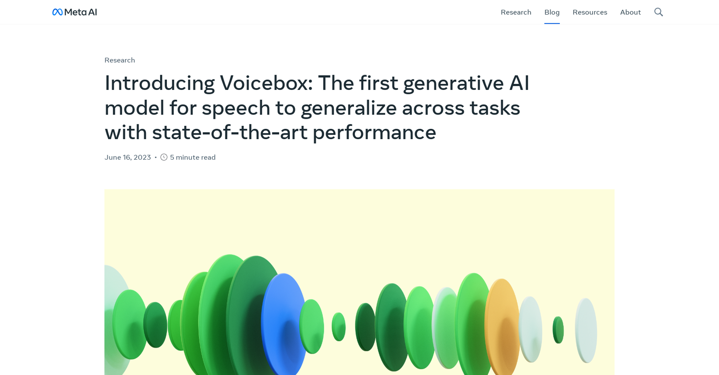 Voicebox by Meta screenshot