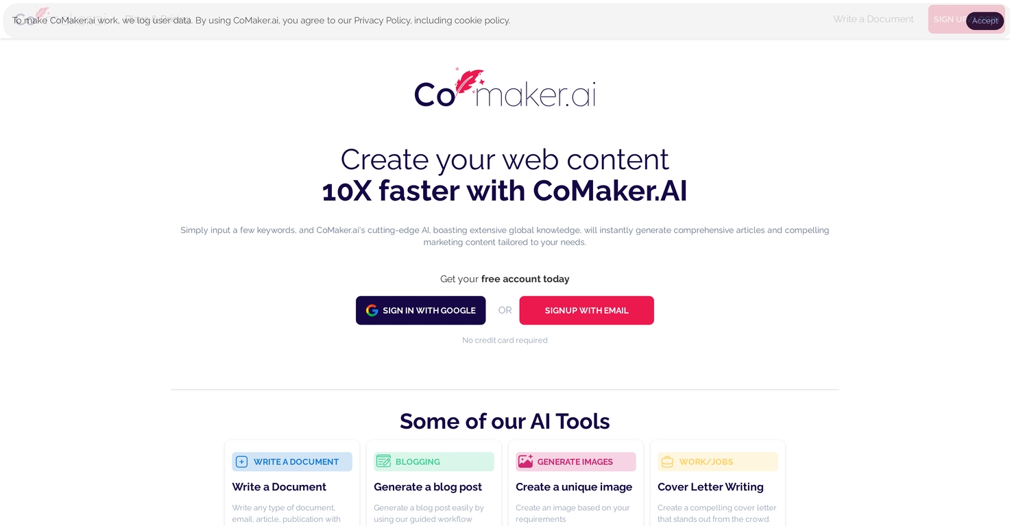 Comaker screenshot