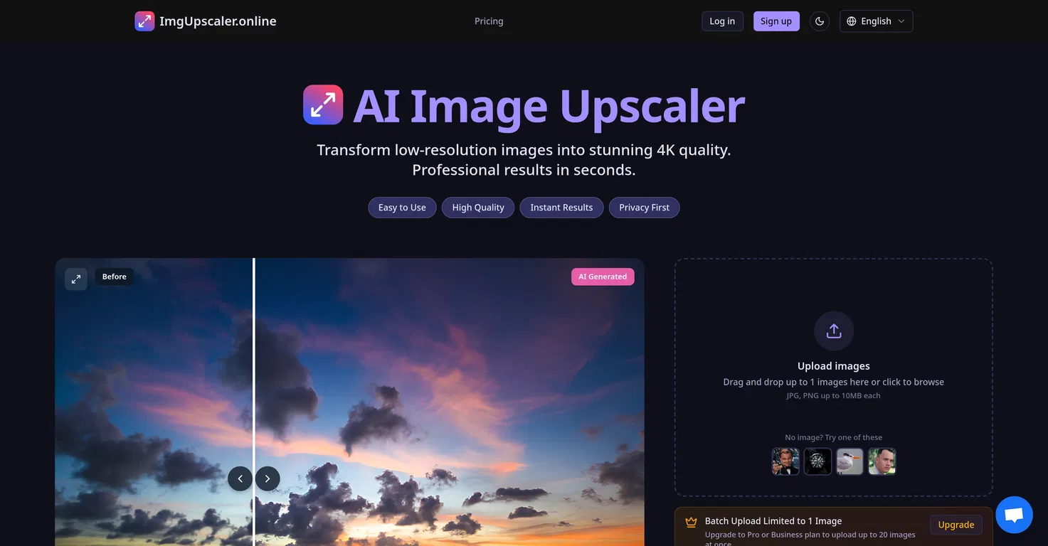 ImgUpscaler.Online screenshot