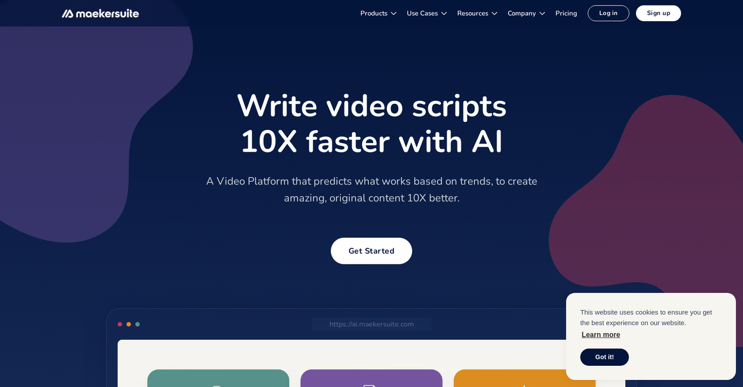 Maekersuite screenshot