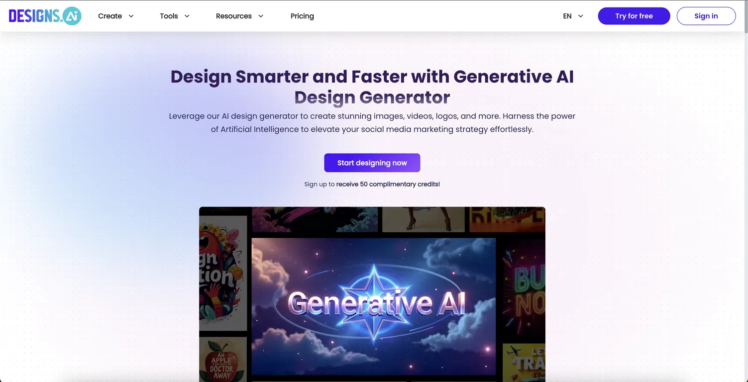 Designs AI screenshot