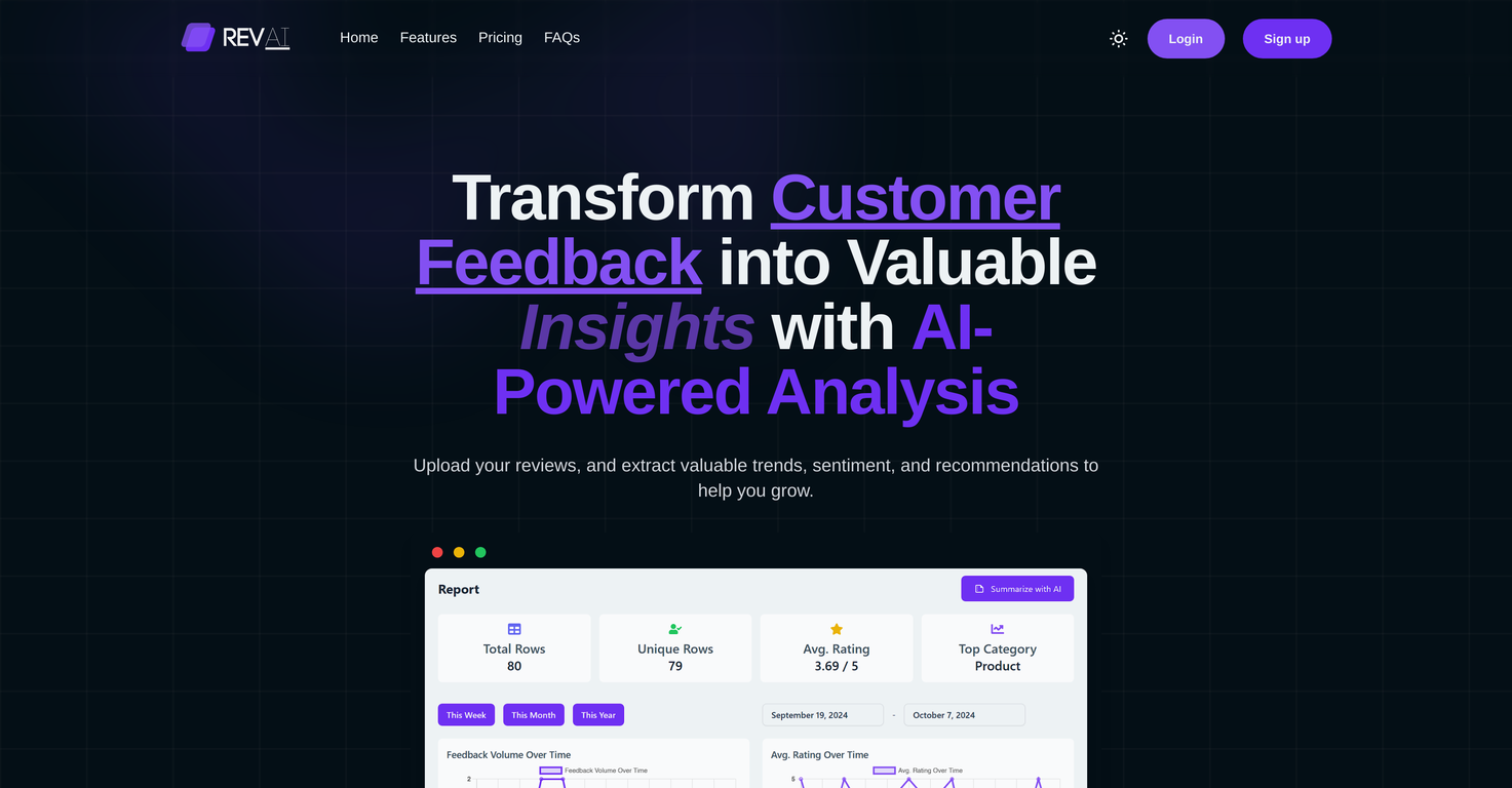 RevAI screenshot