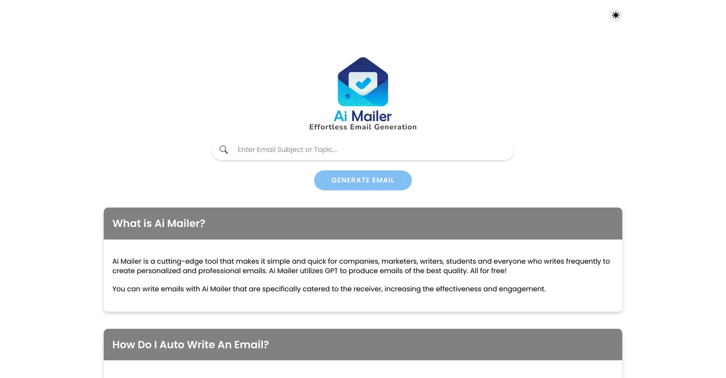 AI Mailer screenshot