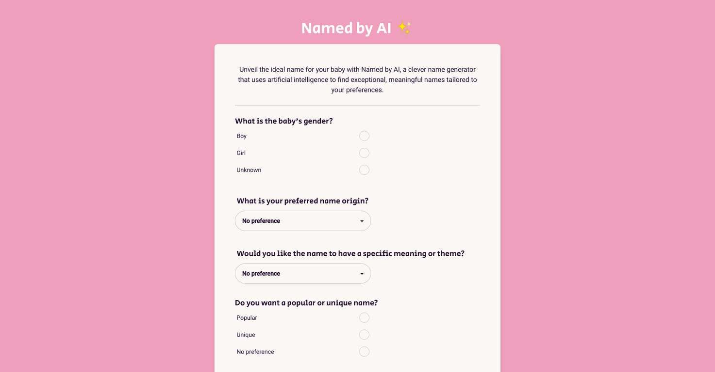 Namedbyai screenshot