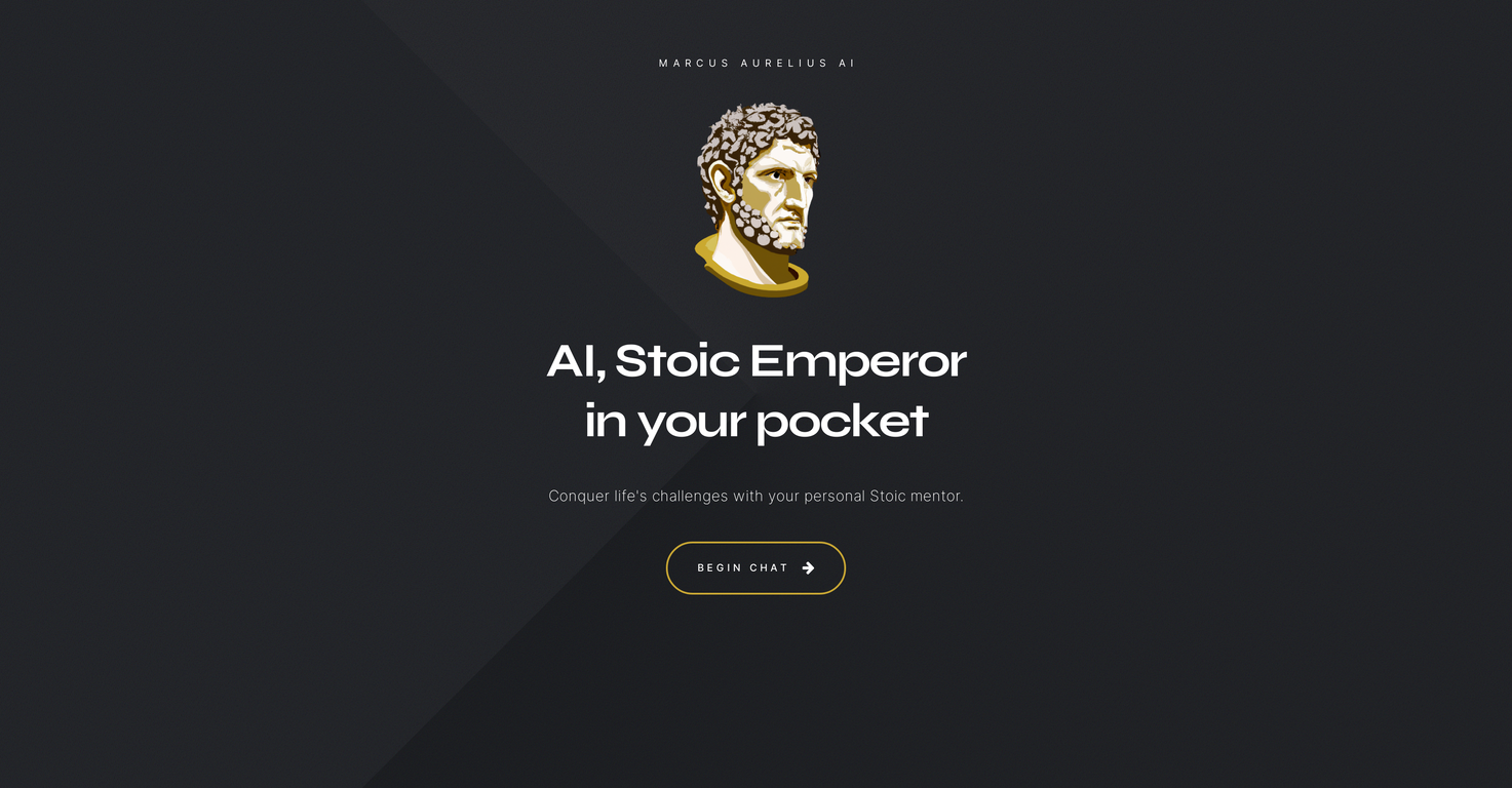 Marcus Aurelius AI screenshot