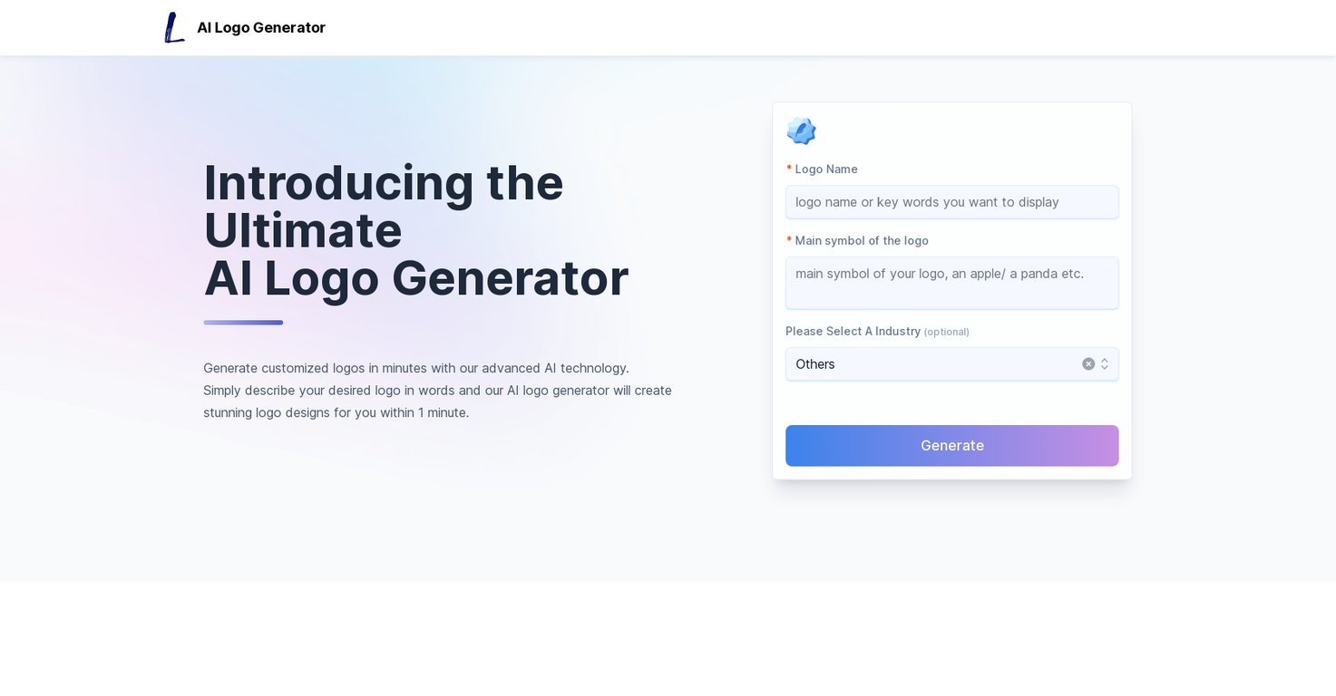 AILogoGenerator screenshot