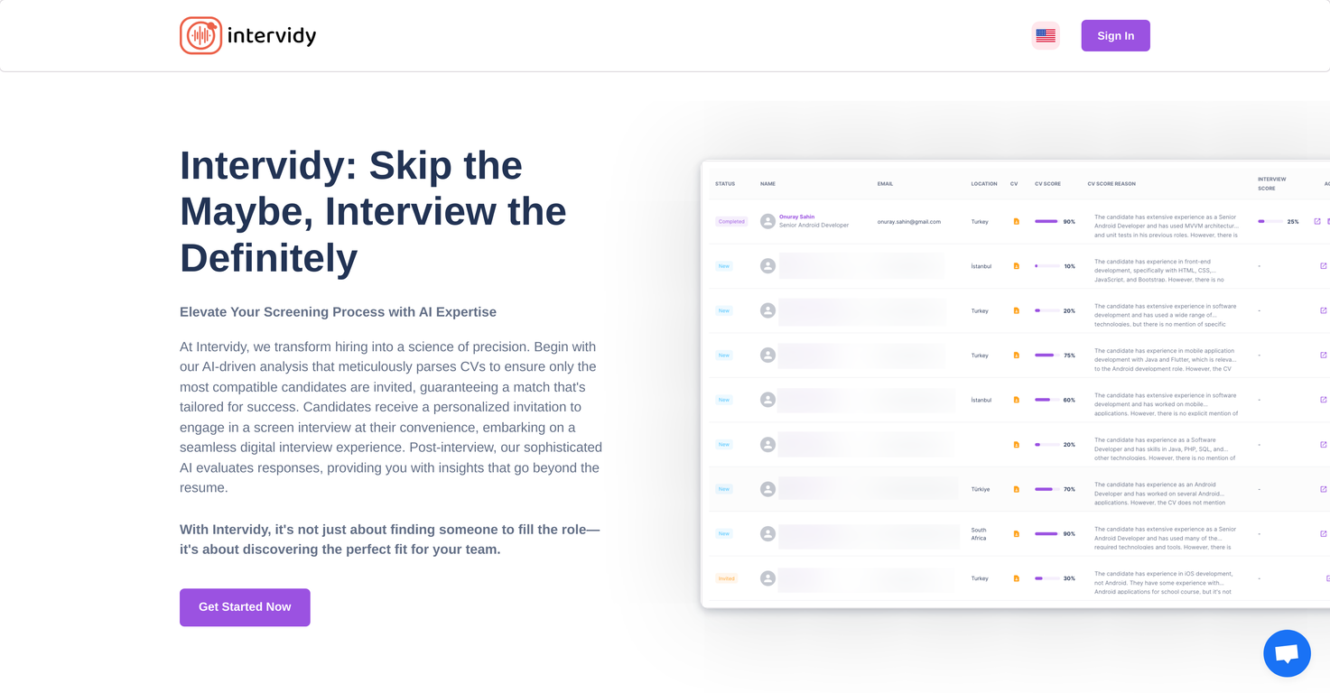 Intervidy screenshot
