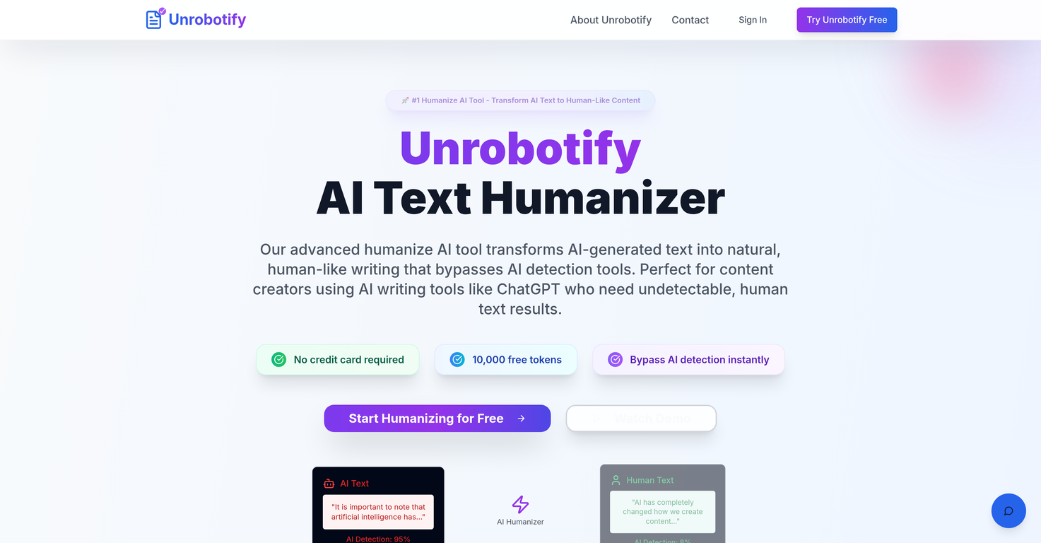Unrobotify screenshot