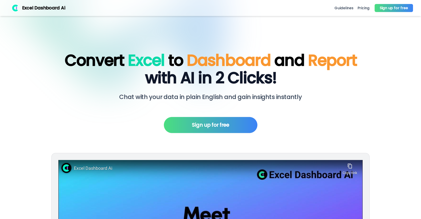 ExcelDashboard AI screenshot