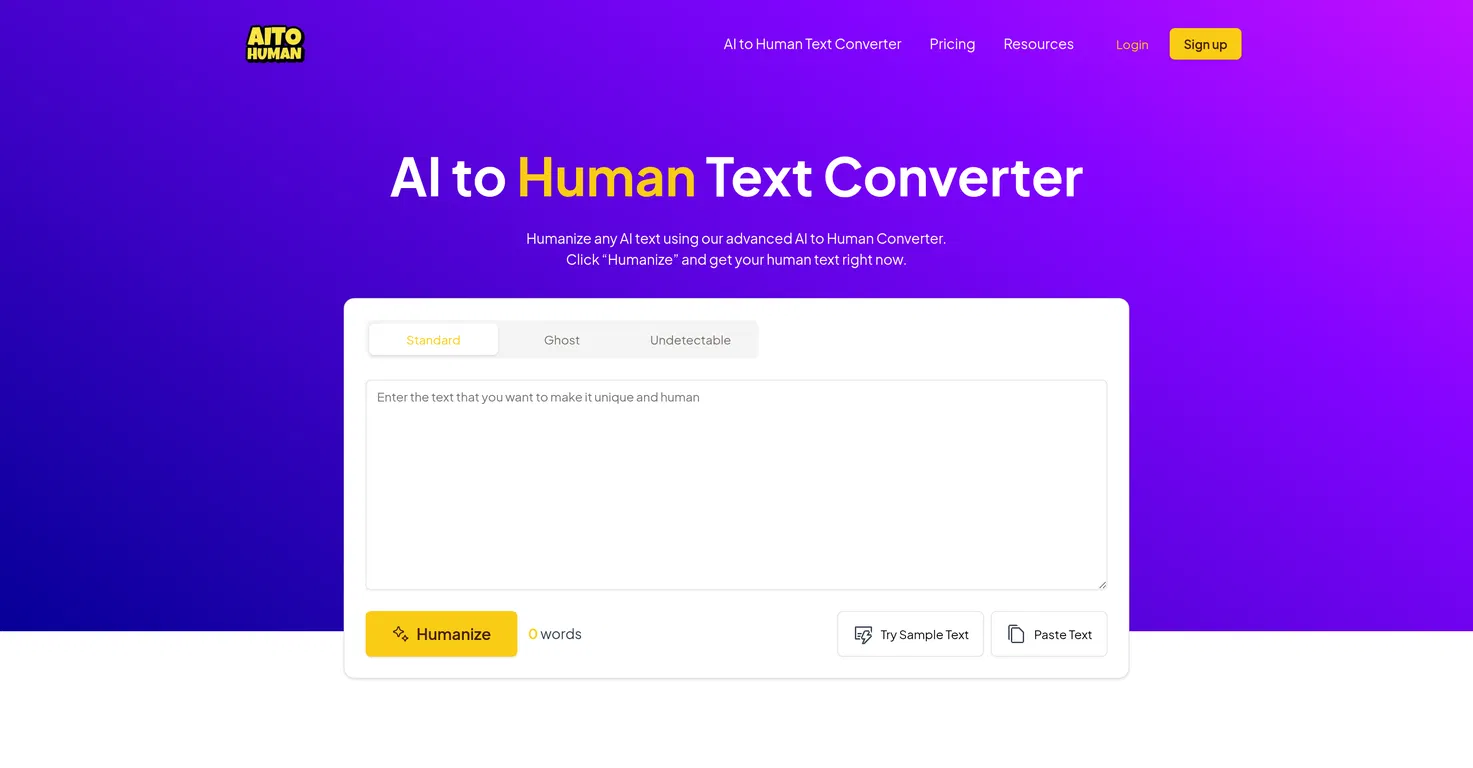 AI to Human screenshot