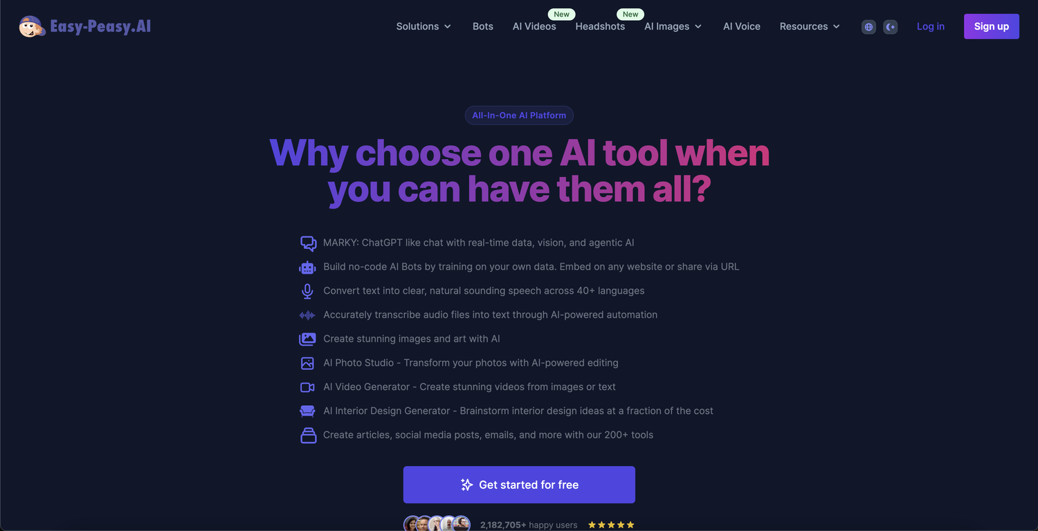 Easy-Peasy.AI screenshot