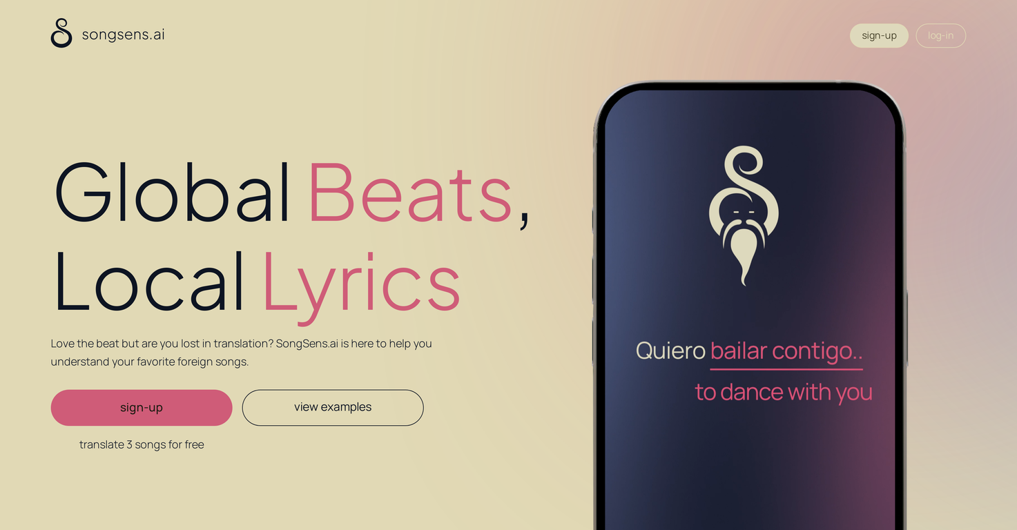 SongSens.ai screenshot