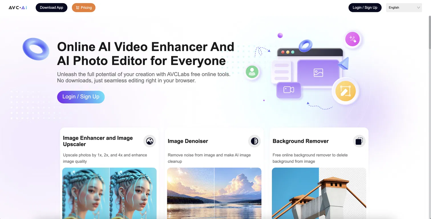 Online AI Image Enhancer screenshot