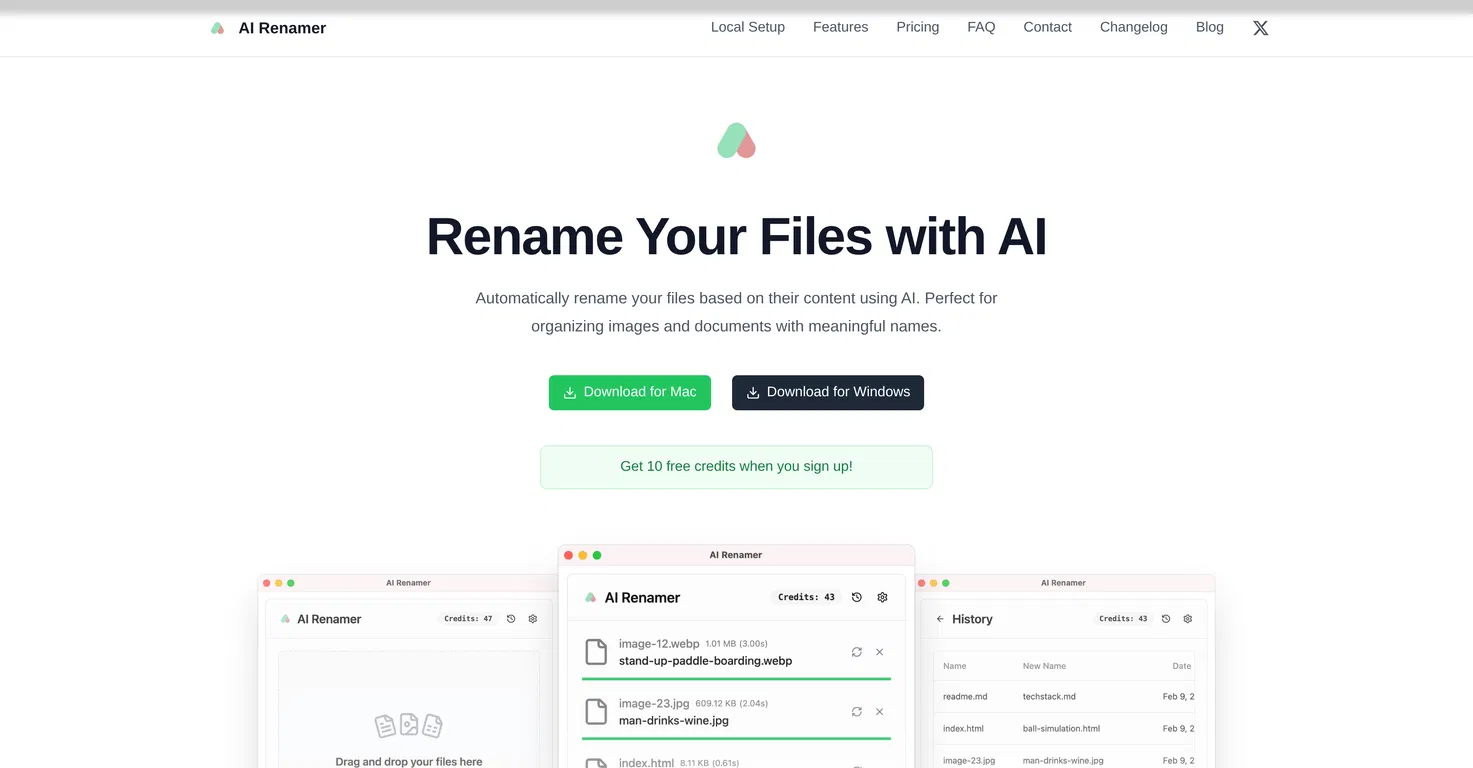 AI Renamer App screenshot