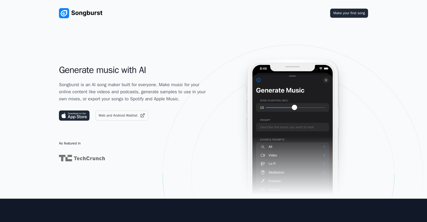 Songburst screenshot