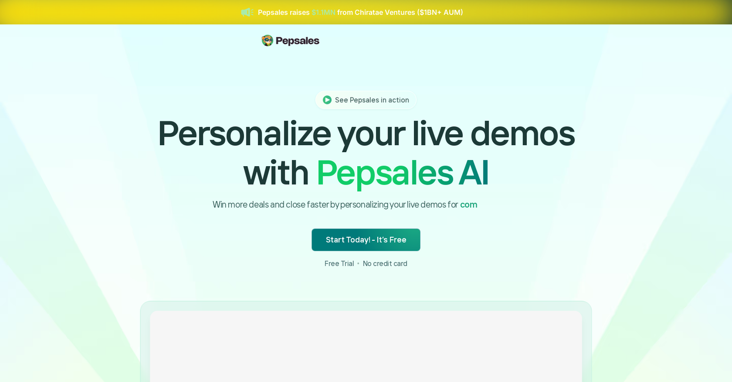 Pepsales screenshot