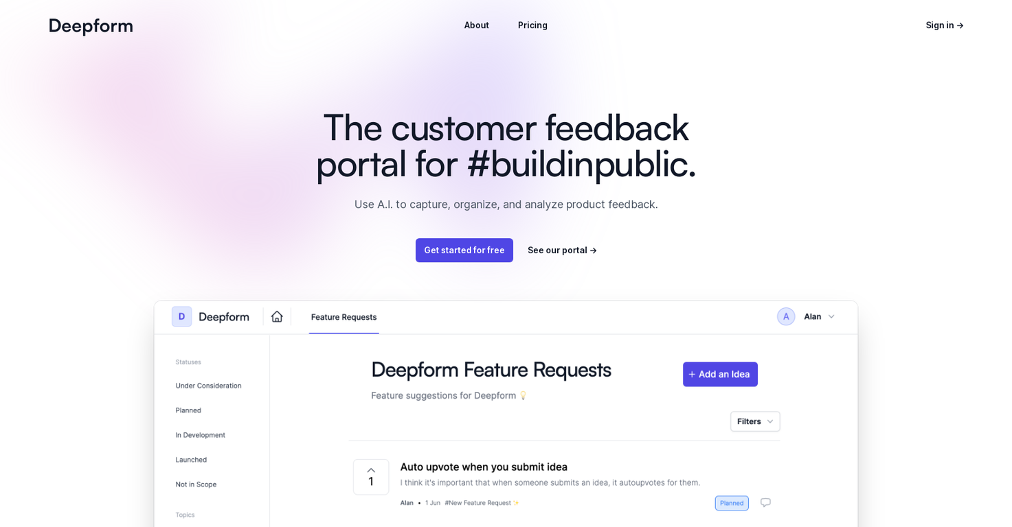Deepform screenshot