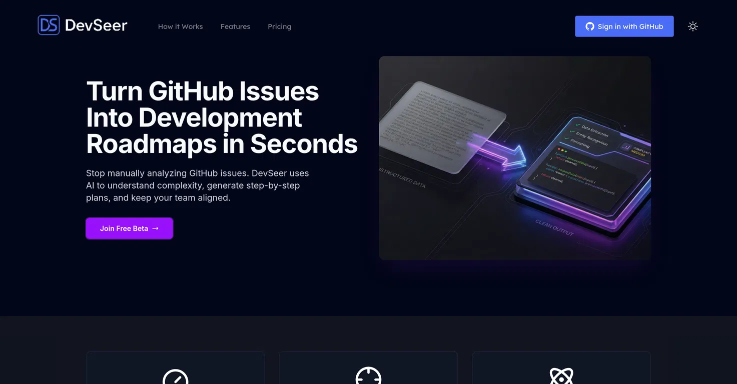 DevSeerAI screenshot