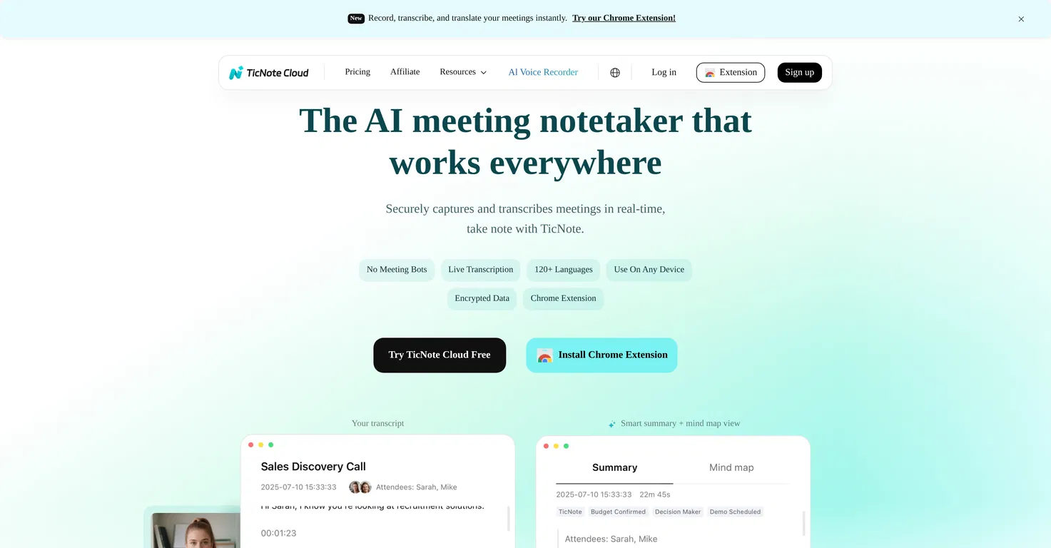 TicNote Cloud screenshot