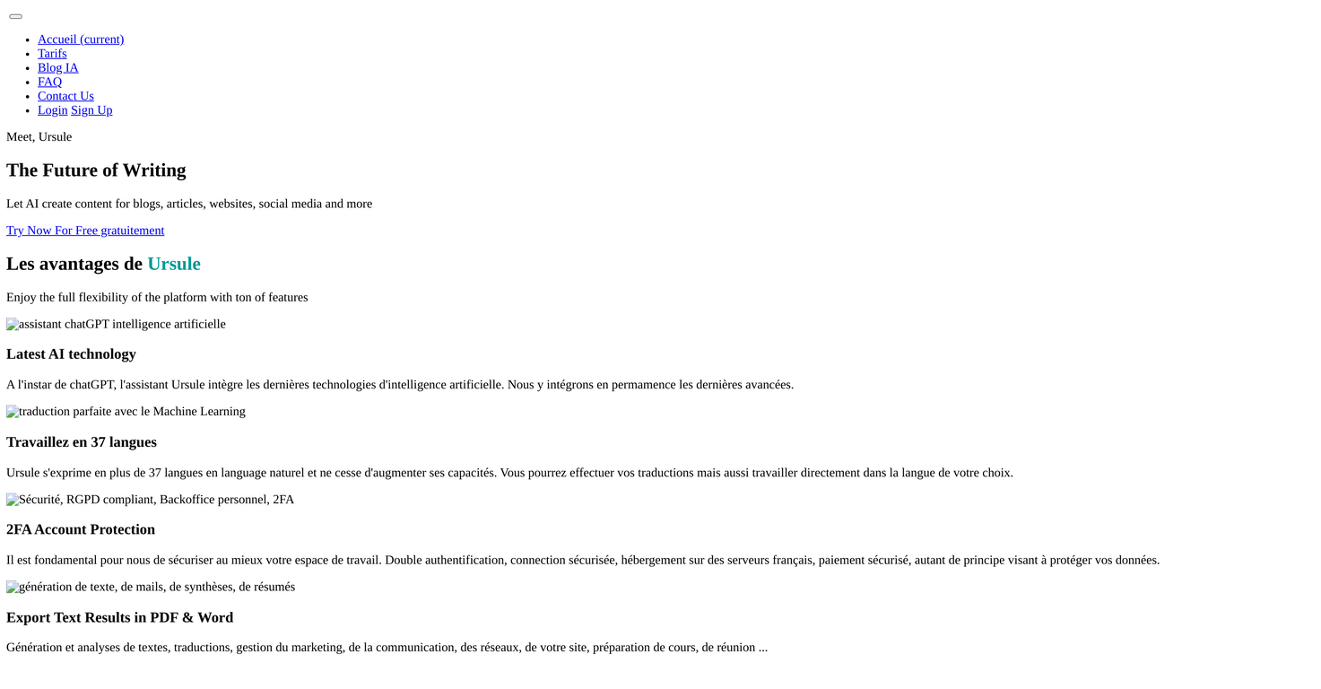 Ursule screenshot