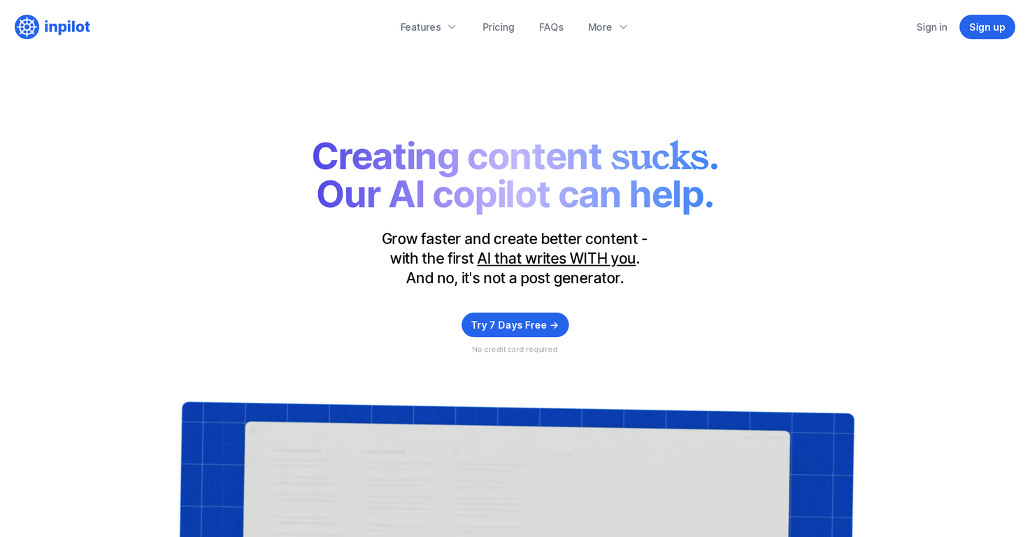 Inpilot screenshot