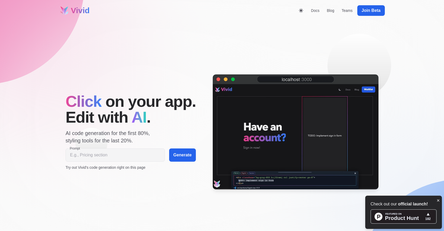 Vivid screenshot