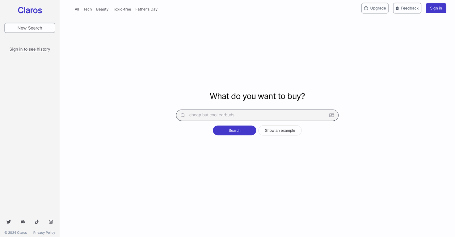 ProductBot screenshot