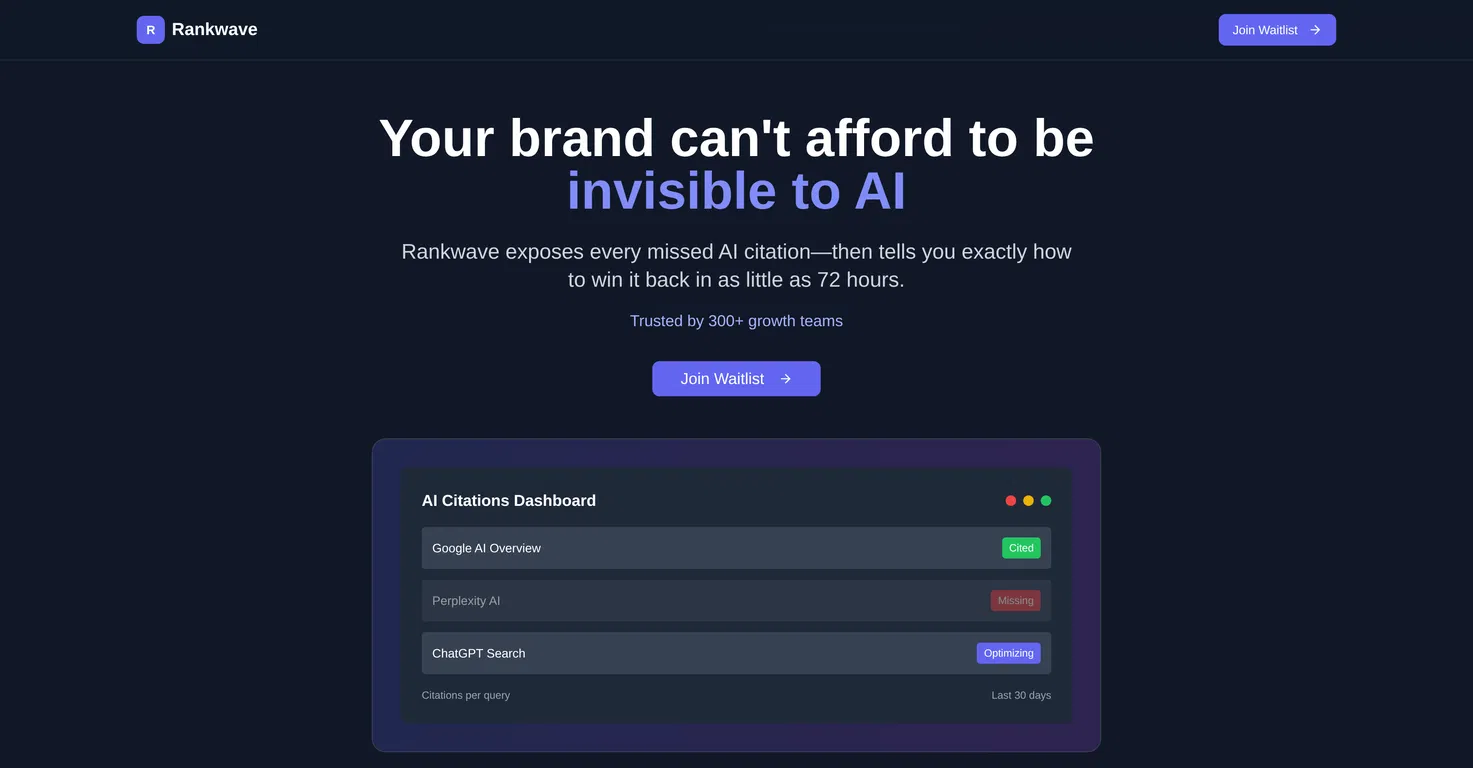 Rankwave – Boost Your Brand’s Visibility in AI An... screenshot