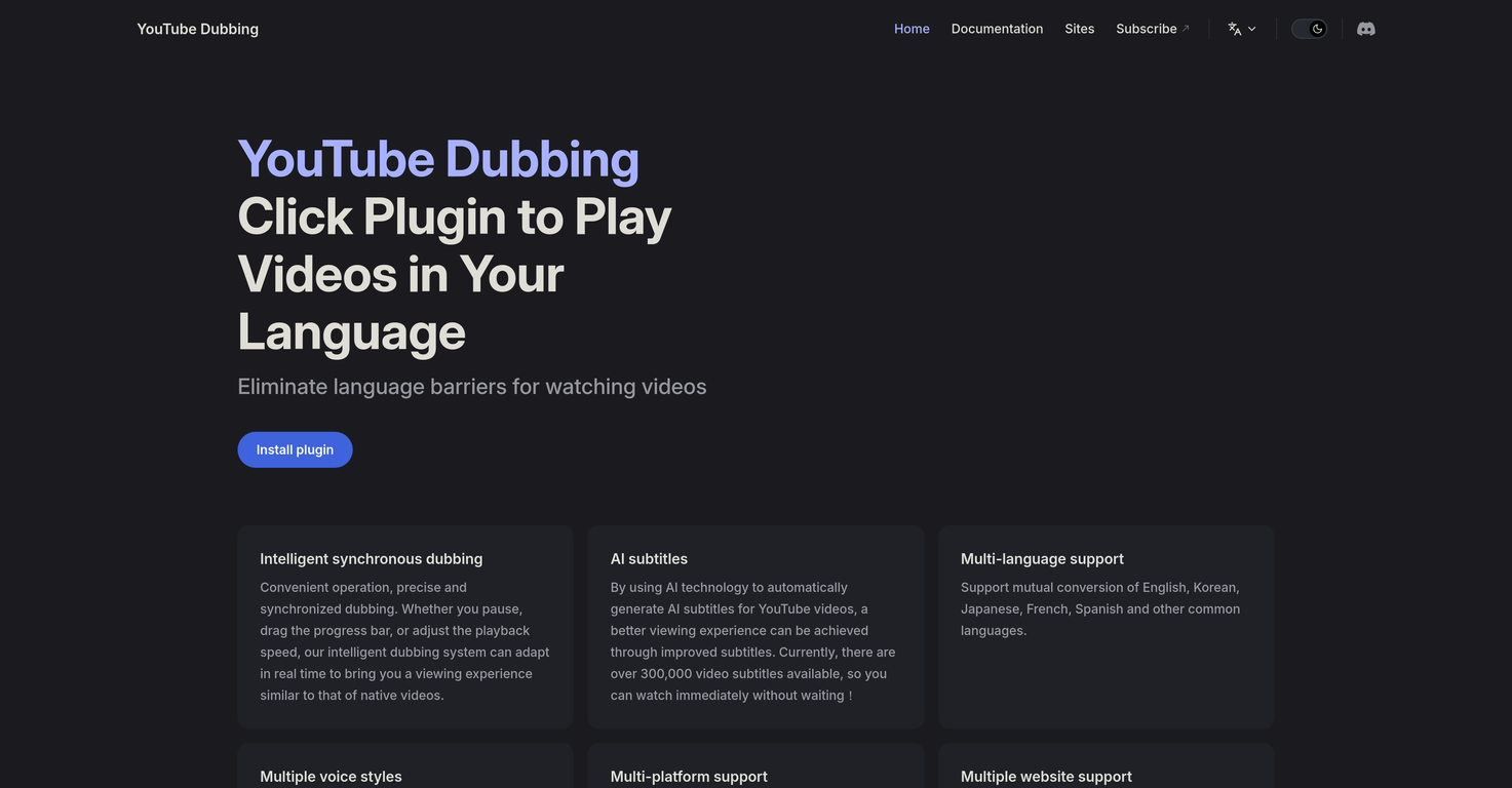 YouTube Dubbing screenshot