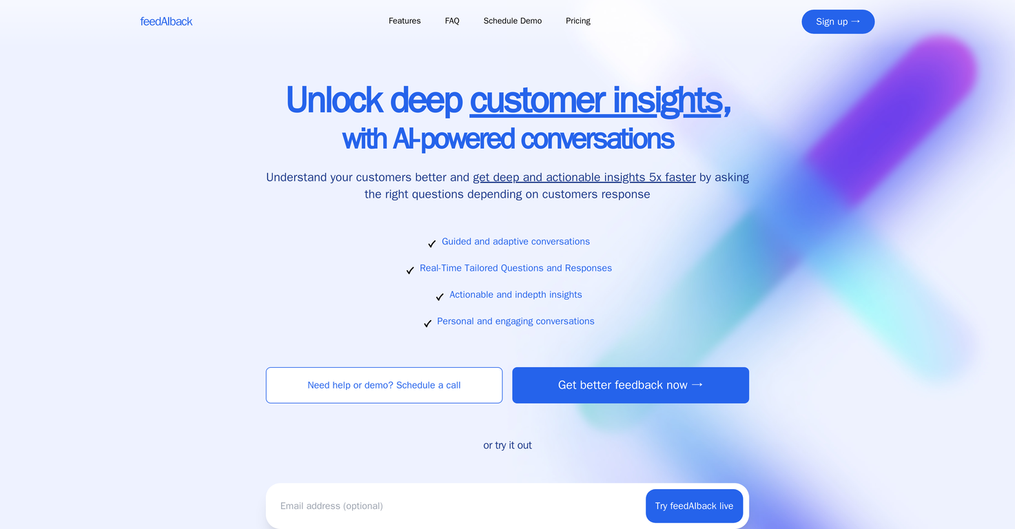 FeedAIback screenshot