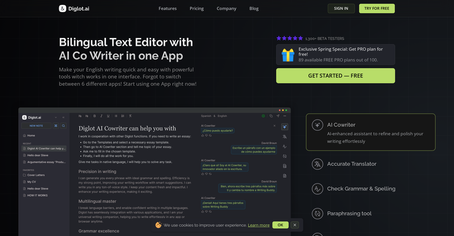 Diglot screenshot