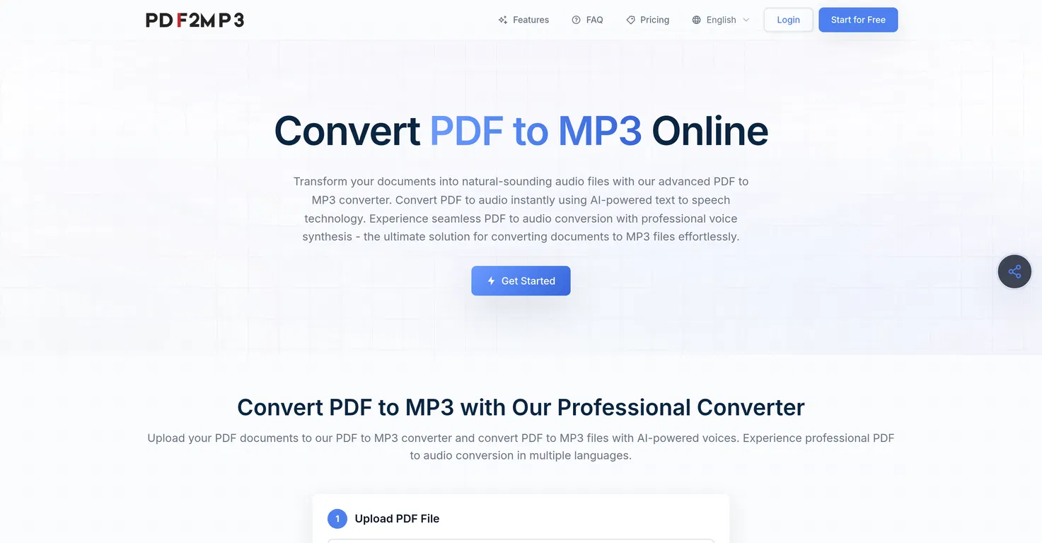 PDF2MP3 screenshot