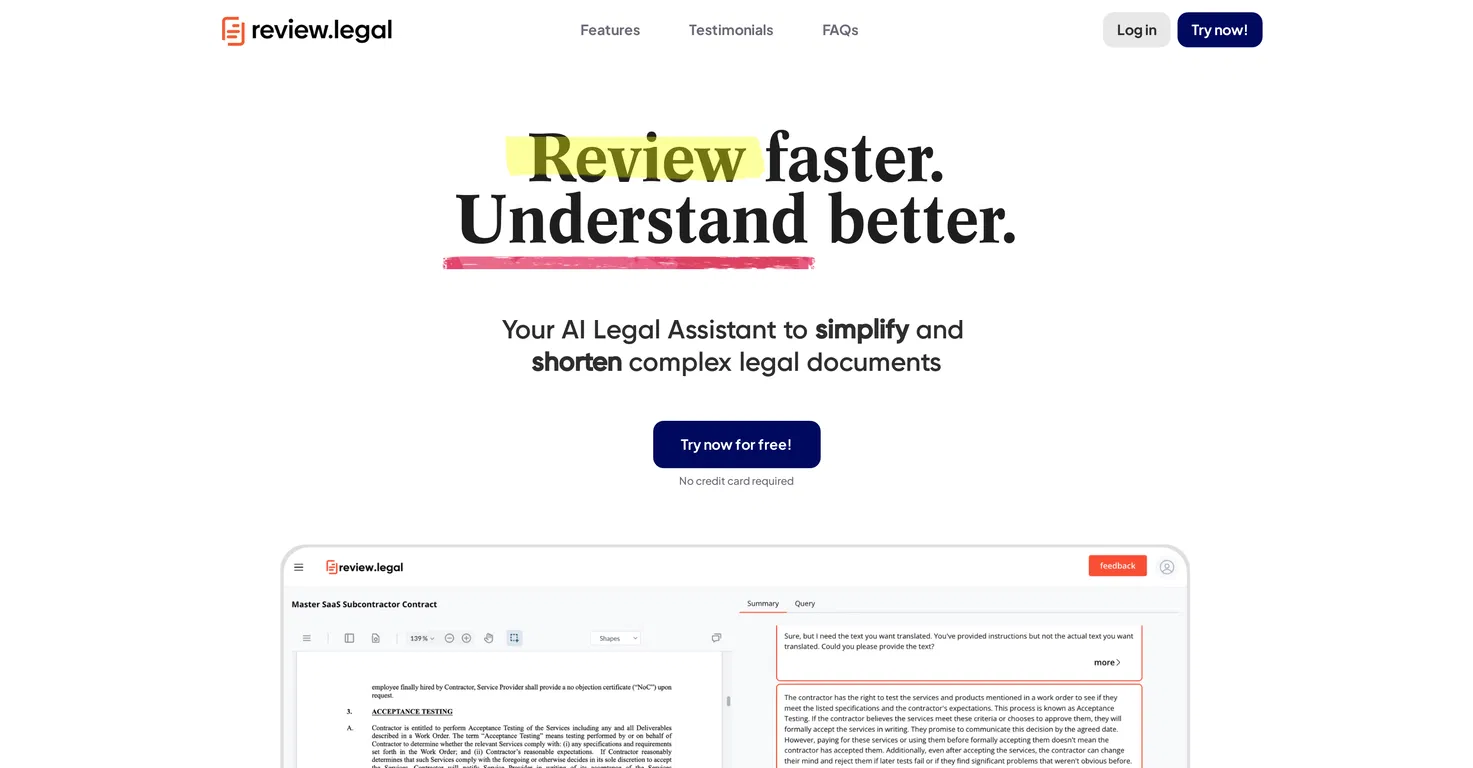 review.legal screenshot
