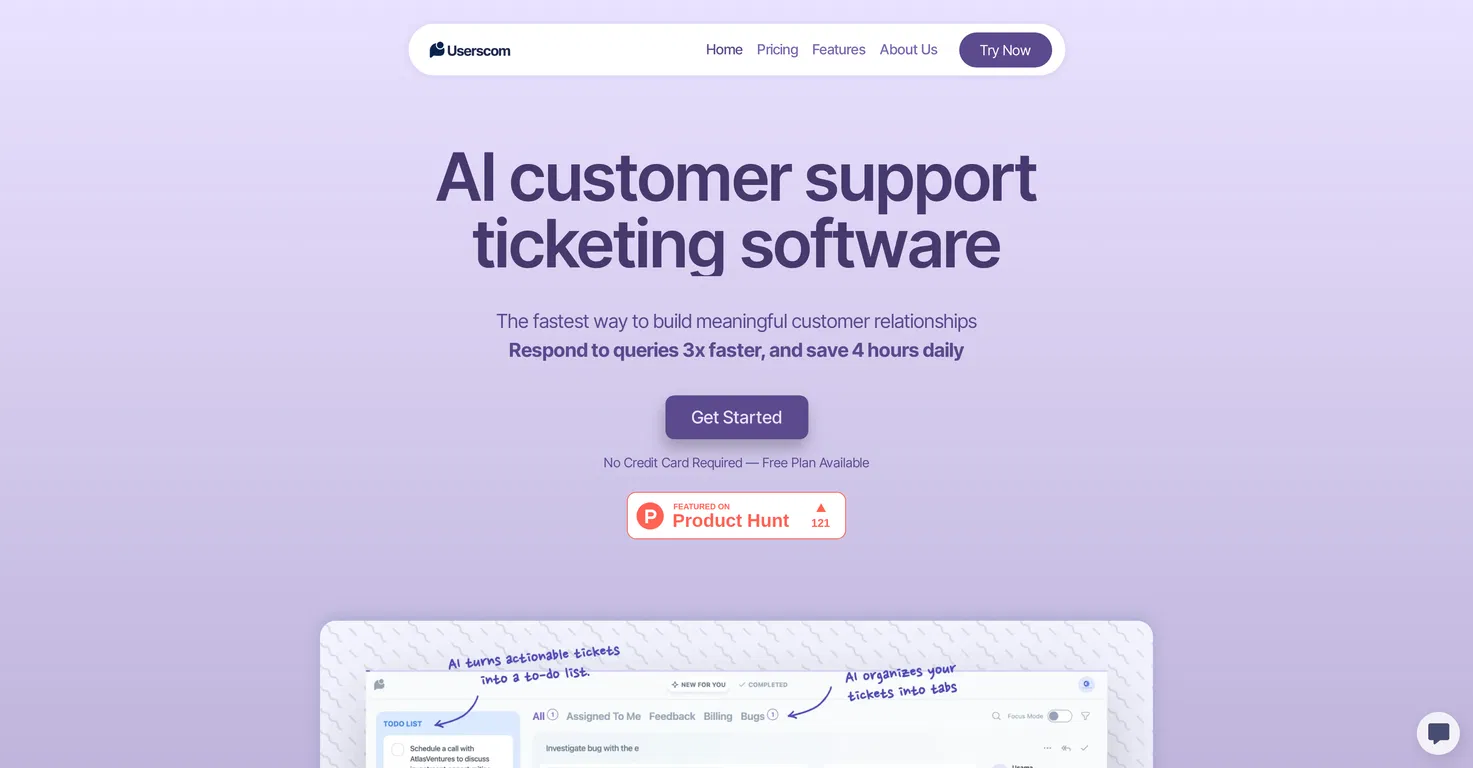 Userscom screenshot