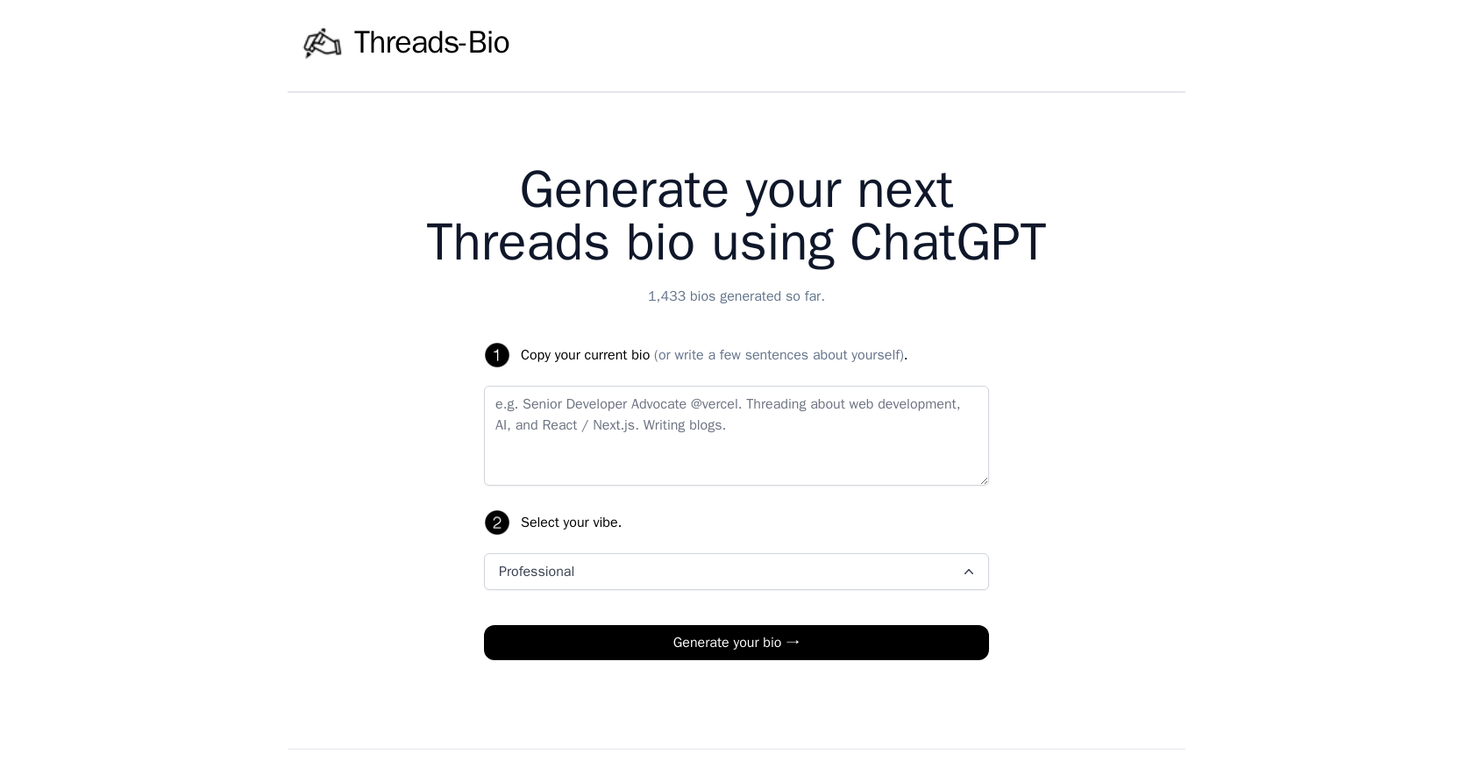Threads Bio screenshot