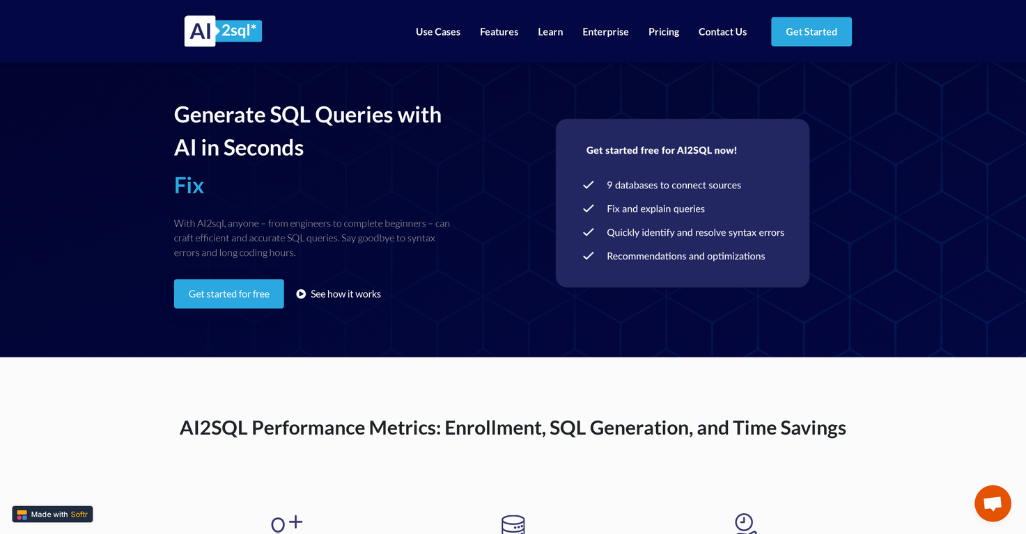 AI2SQL screenshot
