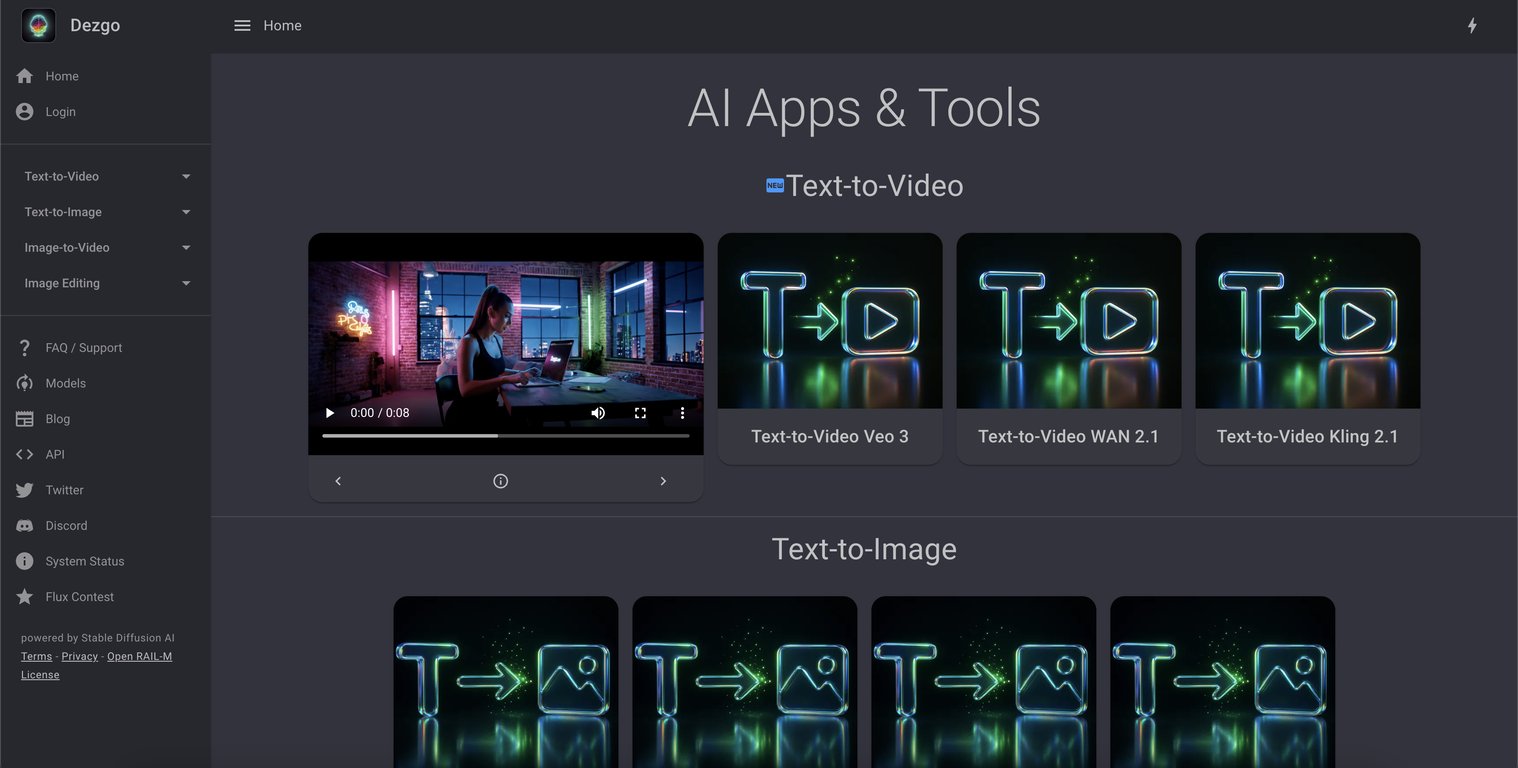 Dezgo screenshot