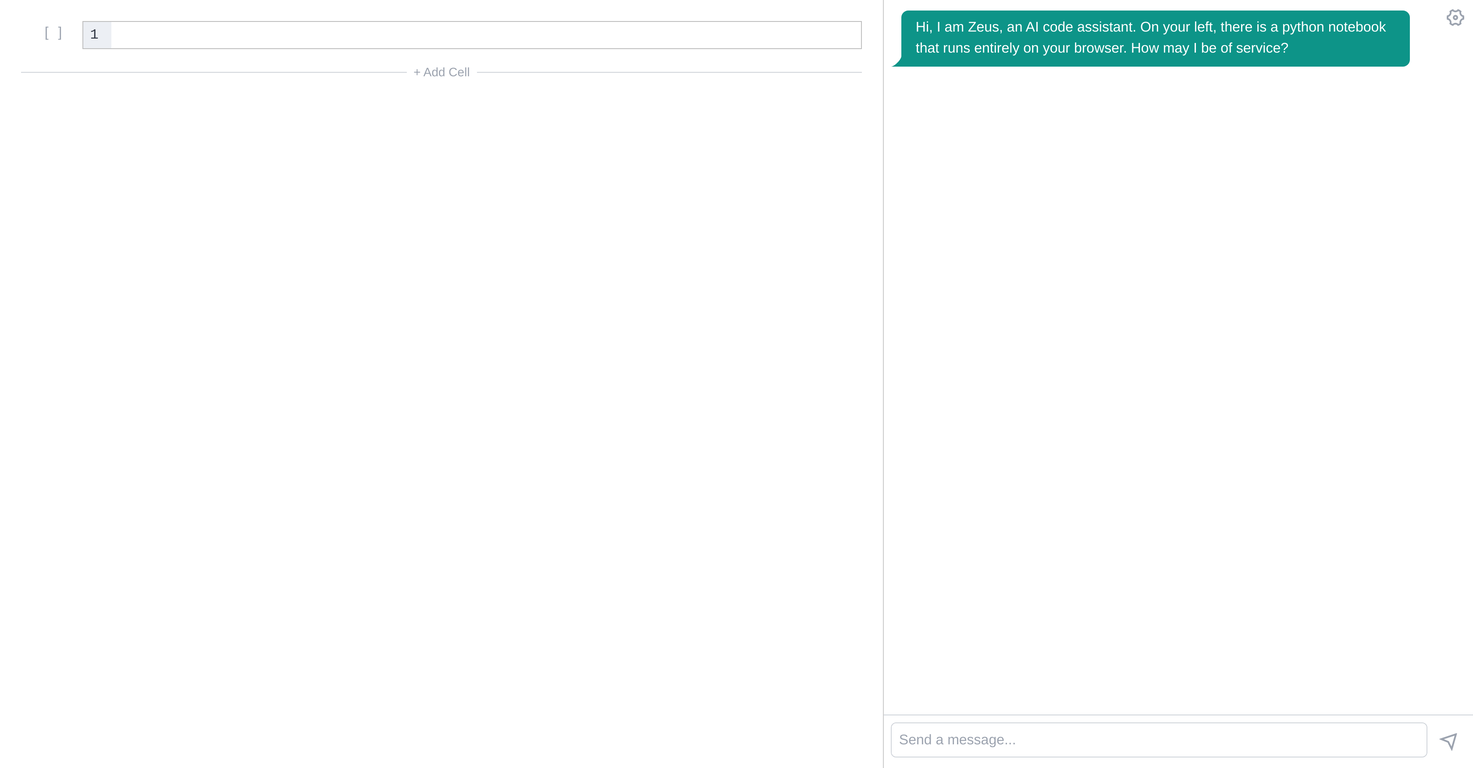 Zeus Notebook screenshot
