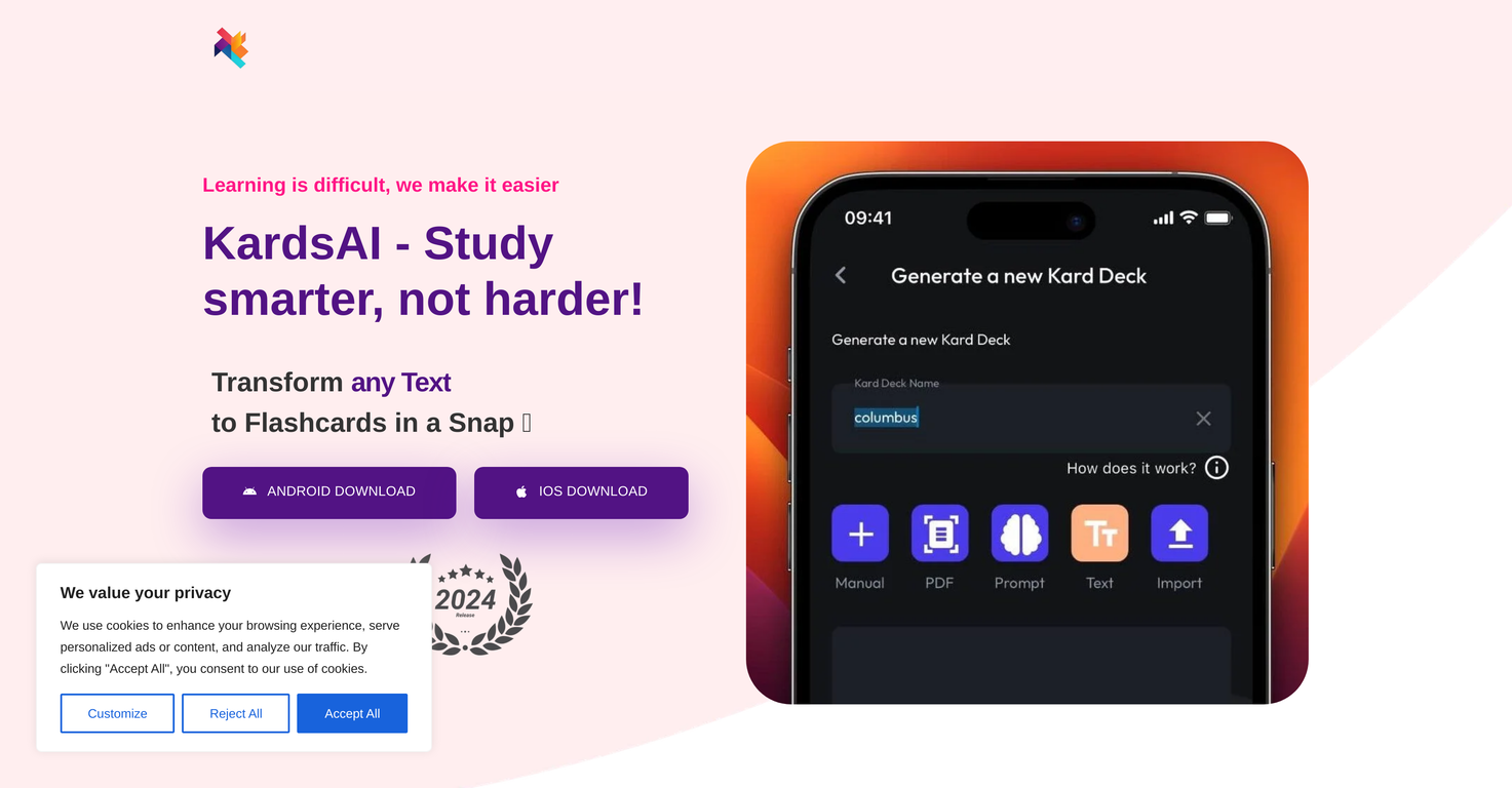 KardsAI - AI Flashcard Maker screenshot