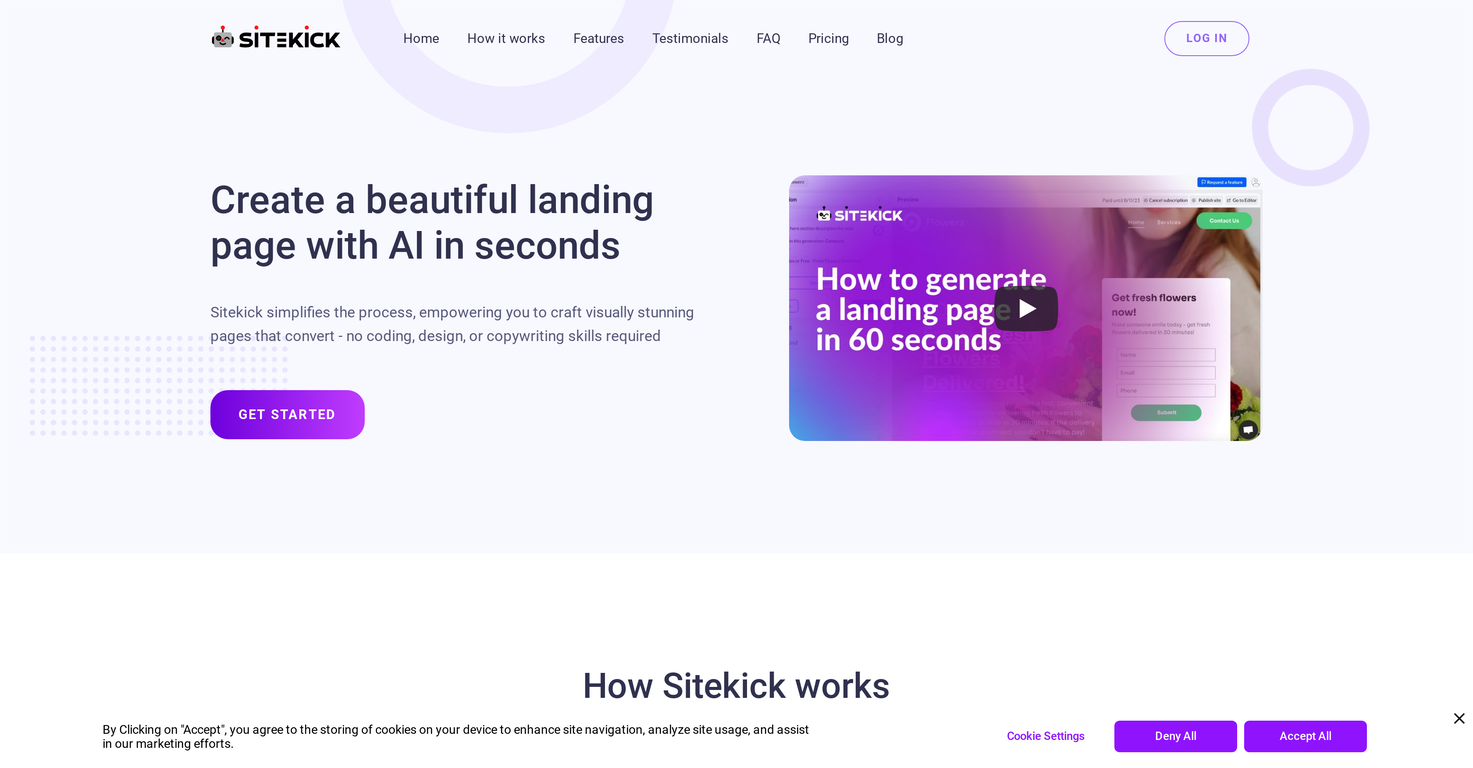 Sitekick screenshot