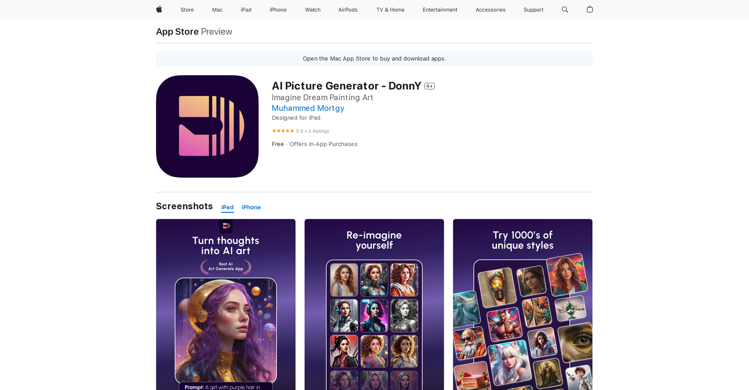 AI Picture Generator - DonnY screenshot