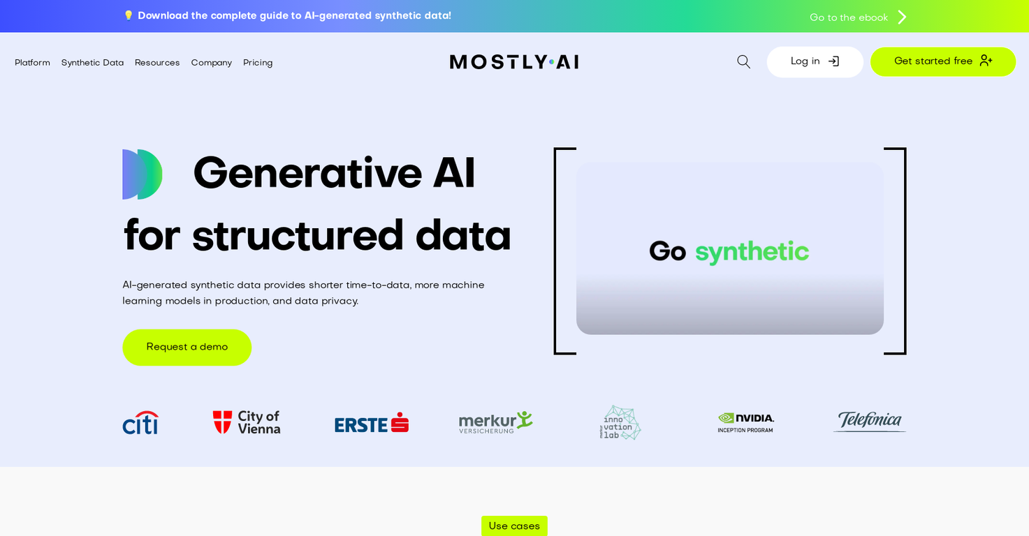MostlyAI screenshot