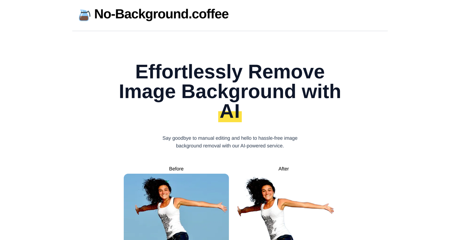 No Background Coffee screenshot