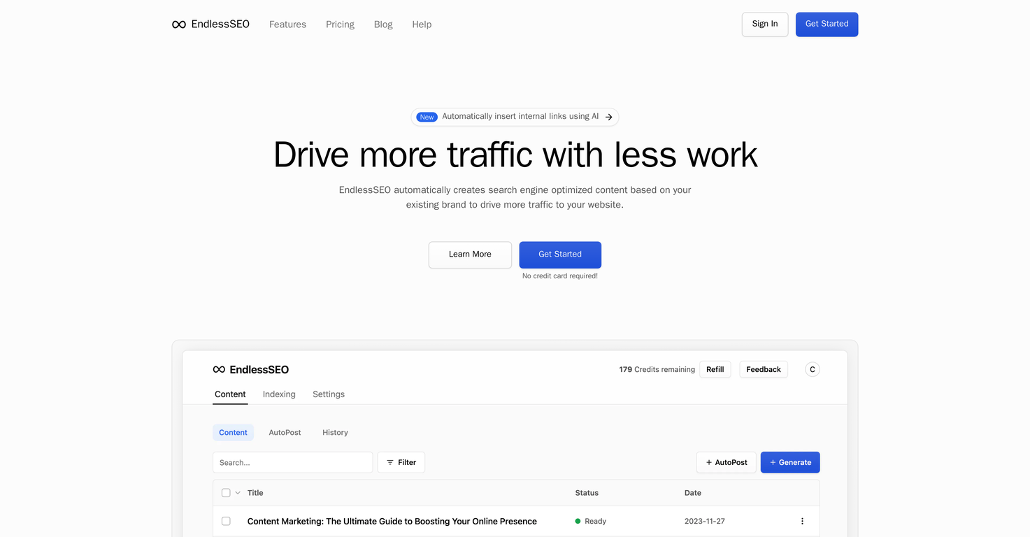 EndlessSEO screenshot