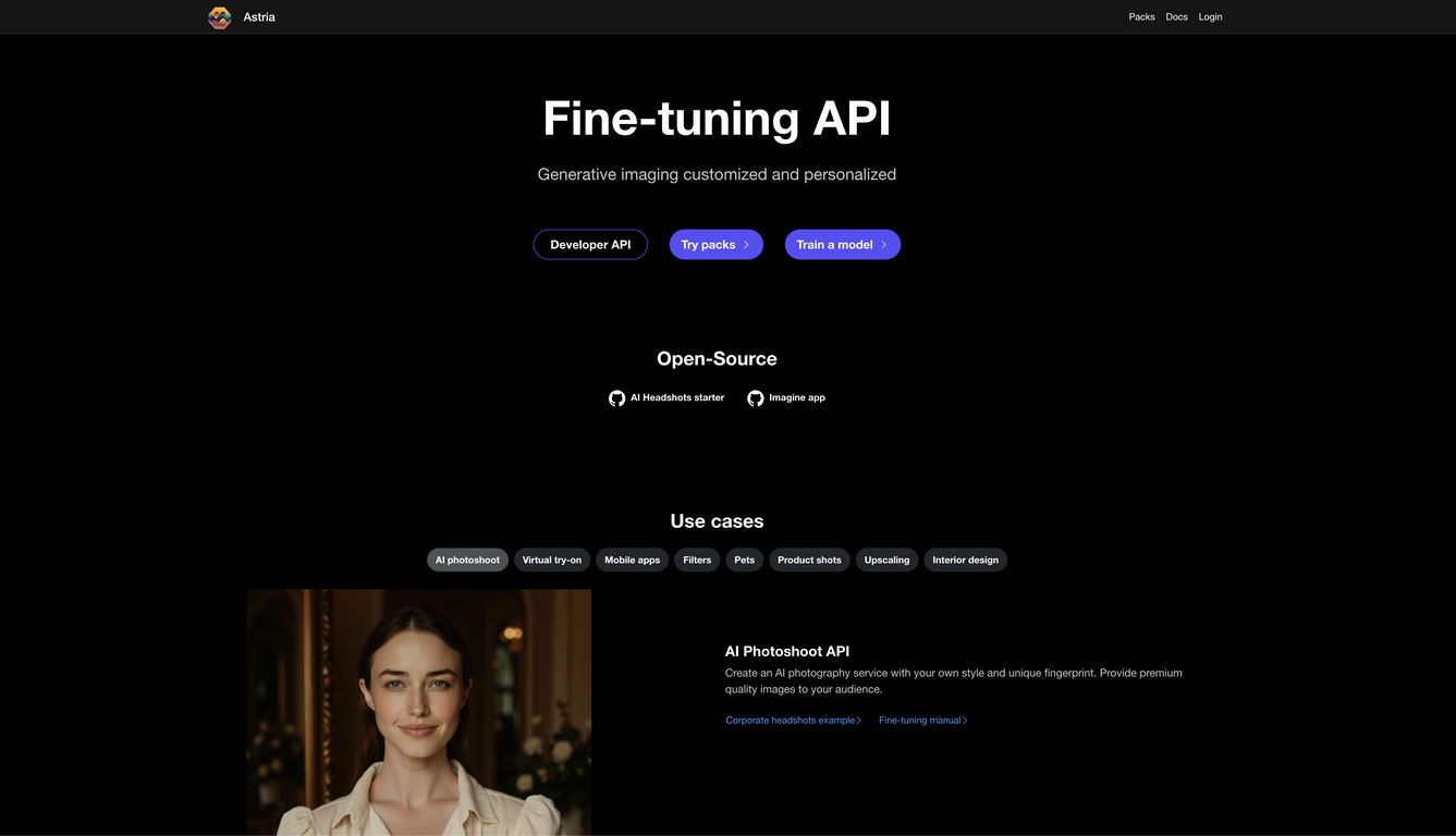 Astria.ai screenshot