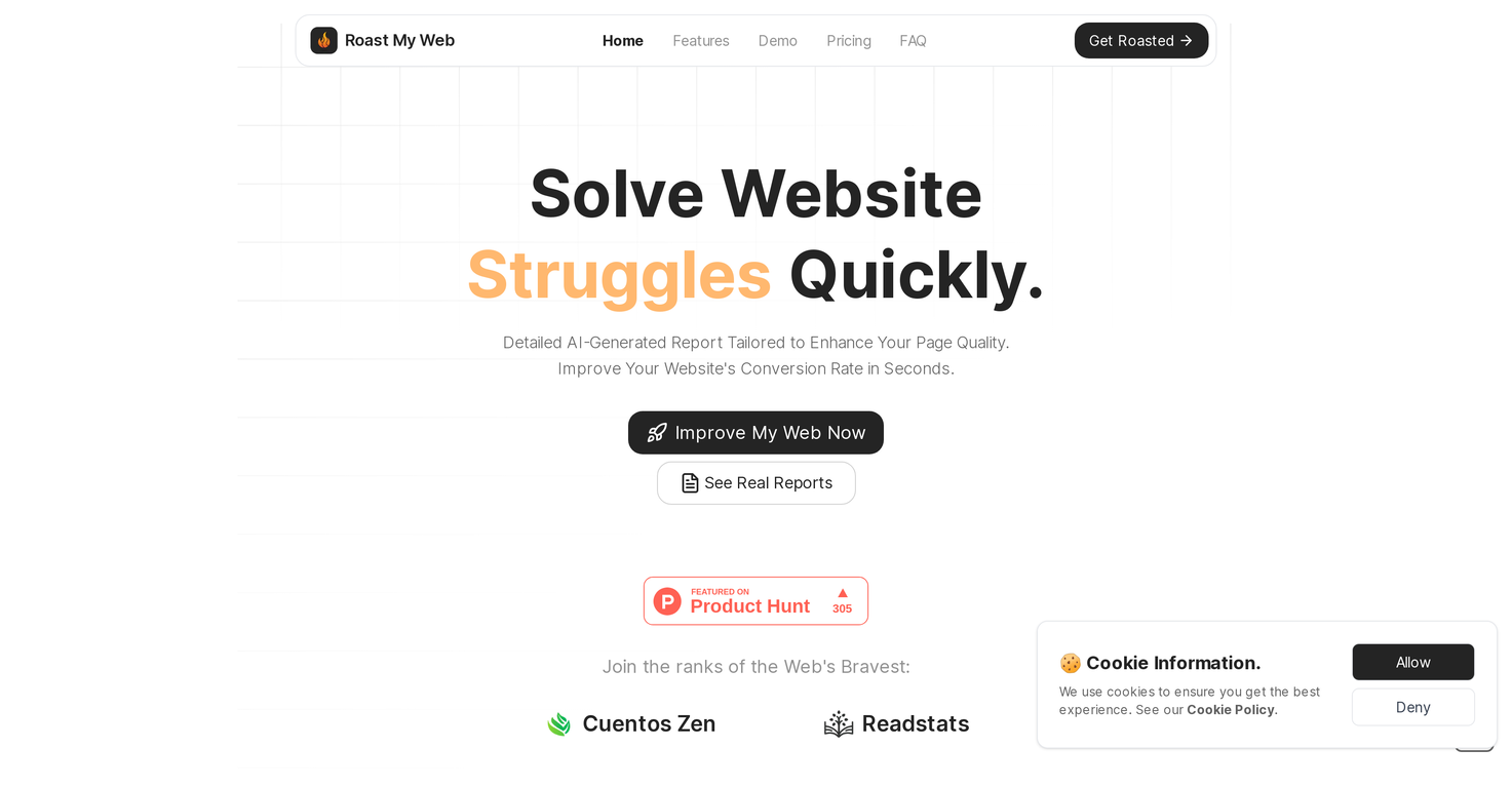 RoastMyWeb screenshot