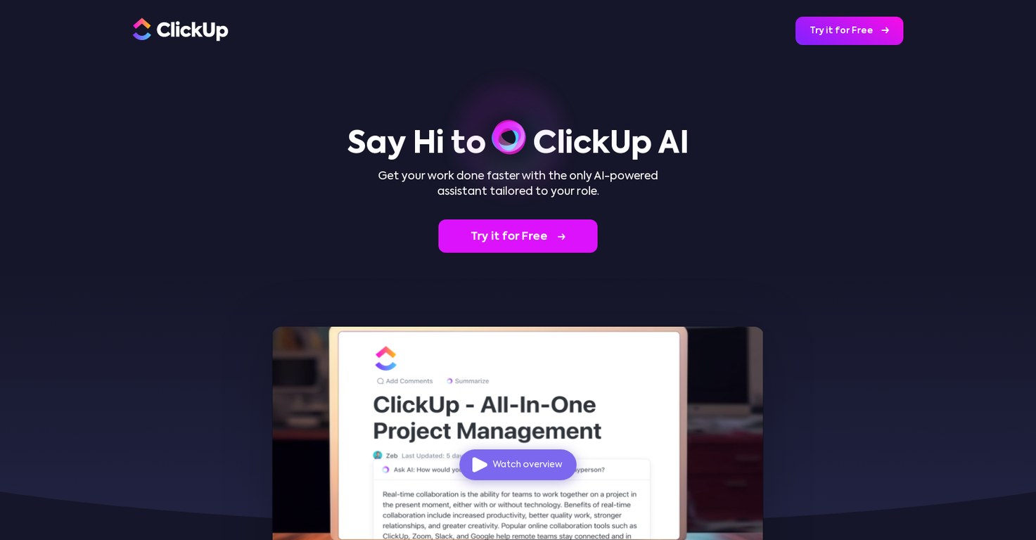 Clickup screenshot