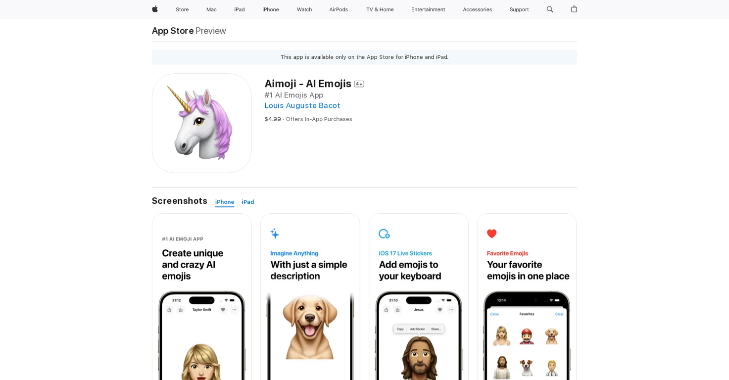 Aimoji screenshot
