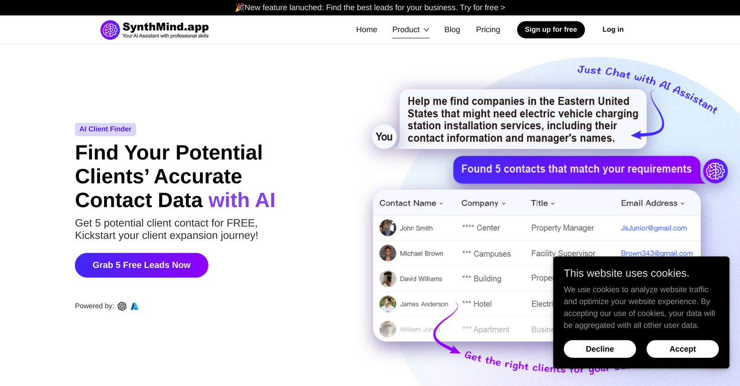 AI Client Finder by SynthMind screenshot