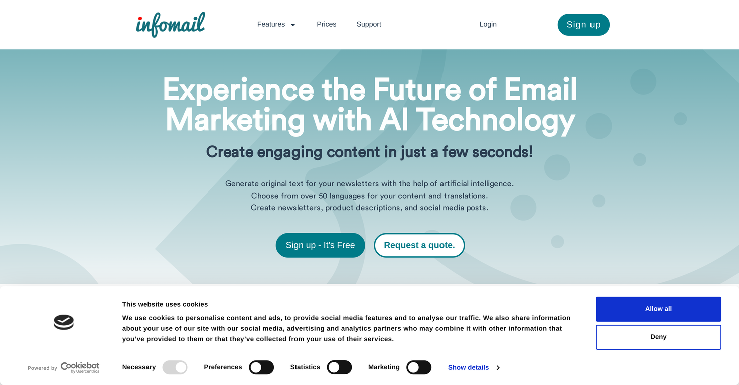 Infomail screenshot